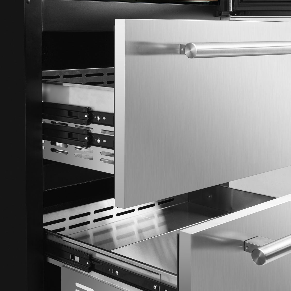 Forno Celano 30" 21.3 Cu.Ft. Stainless Steel 150 Bottle Dual Zone Wine Cellar with Two Beverage Drawers - FWCDR6697-30S