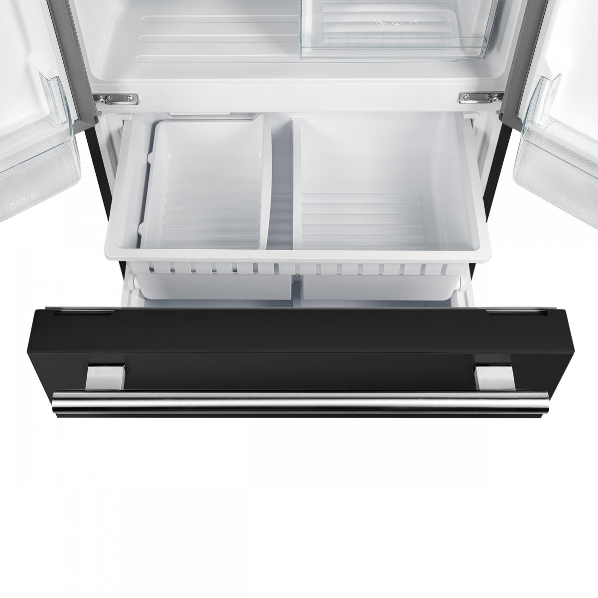 Forno Gallipoli 31" 17.5 Cu.Ft. Black French Door Refrigerator with Ice Maker - FFFFD1974-31BLK