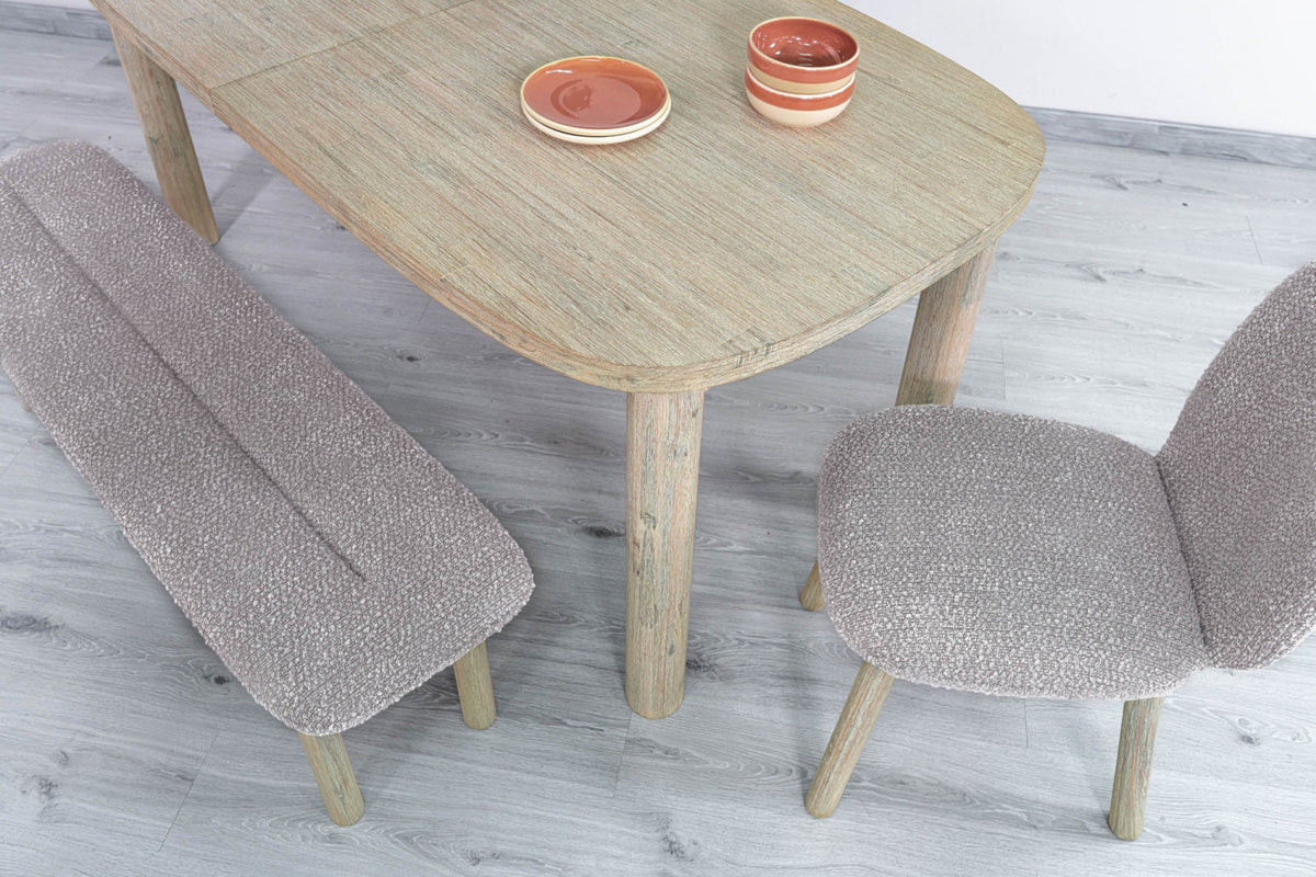 Humbach Bench - Oatmeal/White Washed Natural