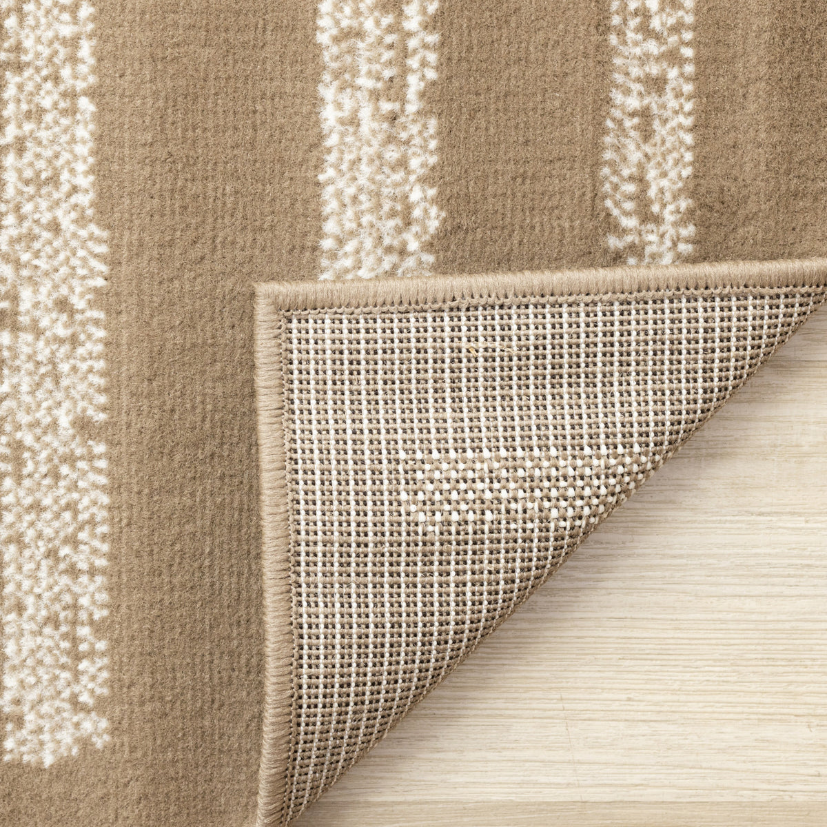 Functional Contemporary Lines Area Rug - 5' X 8' - Brown/Cream