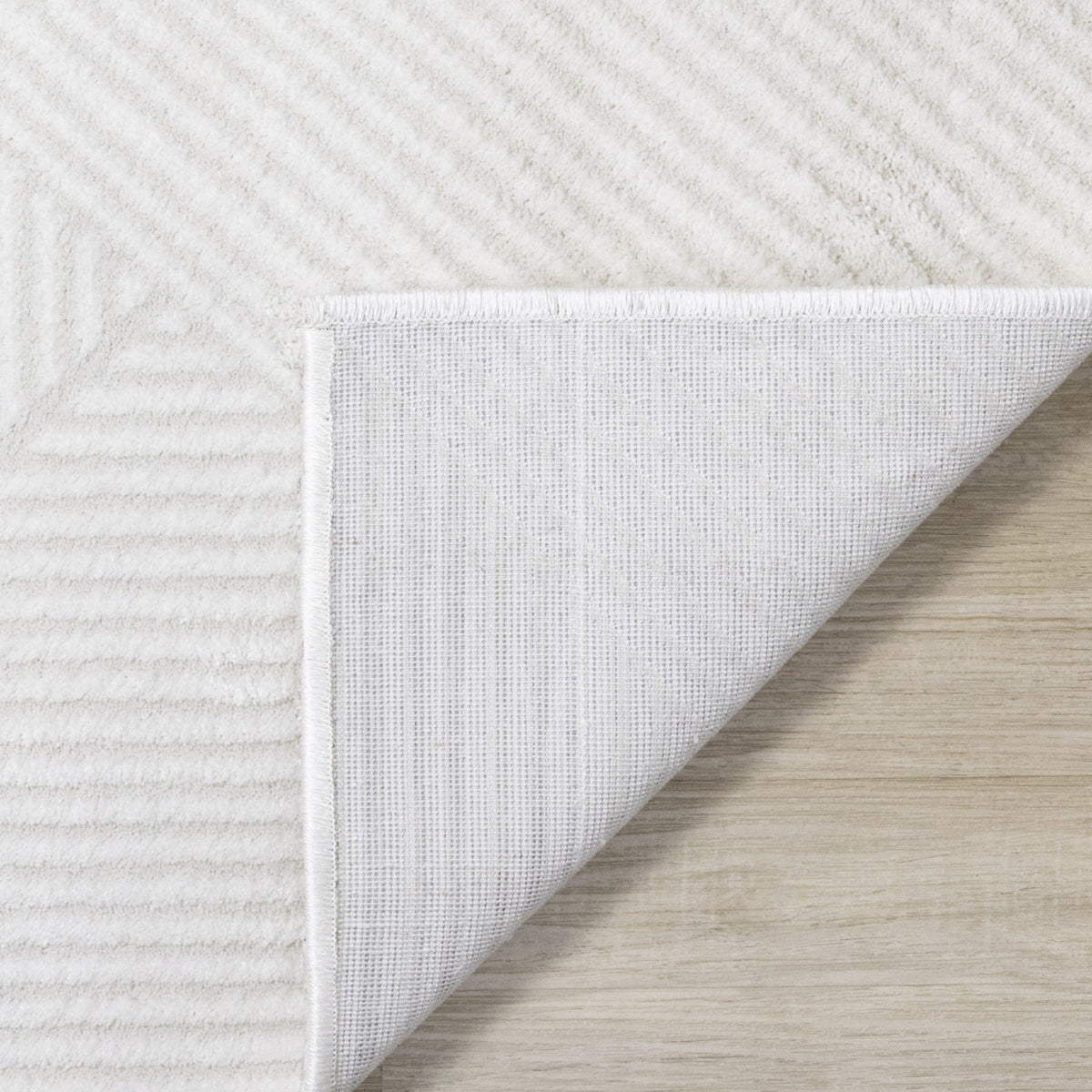 Hillary Neutral Diamonds Area Rug - 8' X 11' - Cream