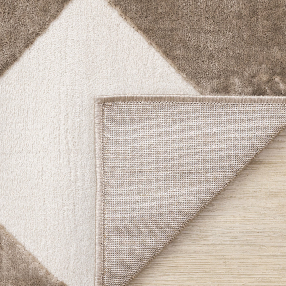 Logan Modern Diamonds Area Rug - 8' X 11' - Brown/Cream