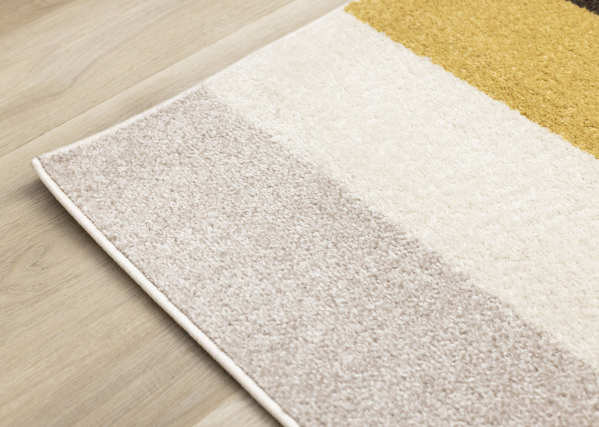 Maui Contemporary Geometric Area Rug - 8' X 11' - Cream/Yellow
