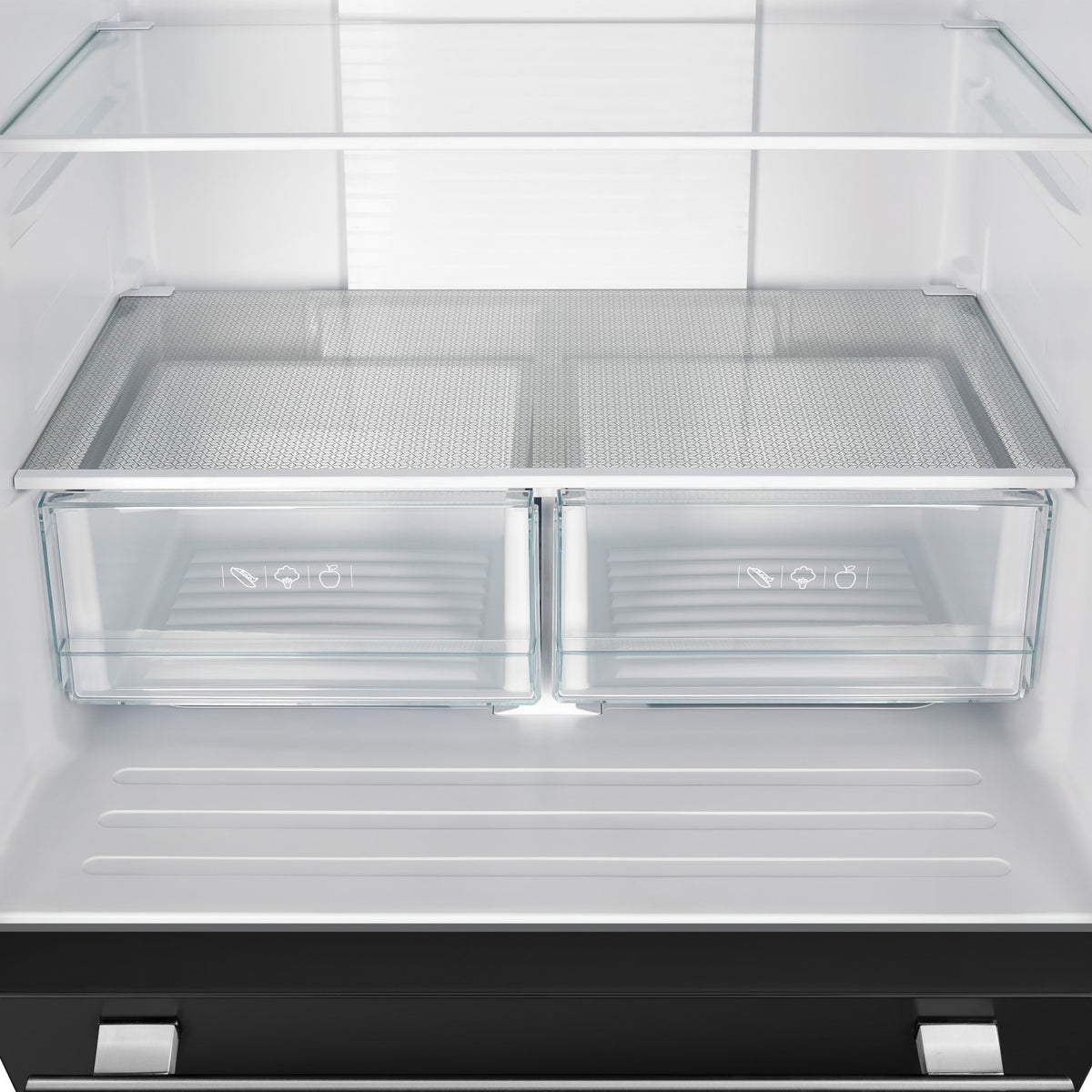 Forno Gallipoli 31" 17.5 Cu.Ft. Black French Door Refrigerator with Ice Maker - FFFFD1974-31BLK