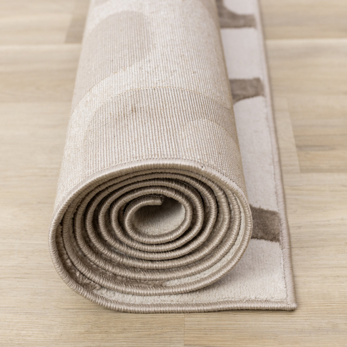 Logan Modern Vintage Area Rug - 8' X 11' - Brown/Cream