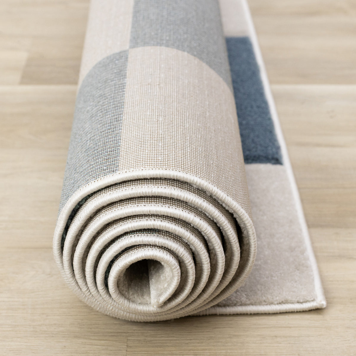 Finley Modern Geometric Area Rug - 8' X 11' - Blue/White