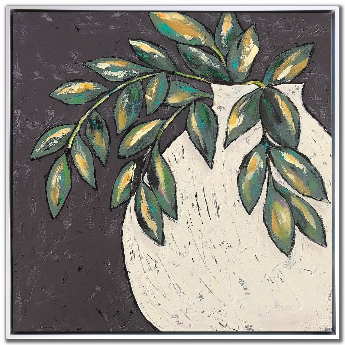 Verdant Embrace II Wall Art - Beige/Green - 24 X 24