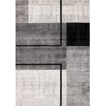 Elise Modern Geometric Area Rug - 5' X 8' - Grey/Black/White