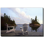 Island Morning Wall Art - Blue/Brown - 30 X 45