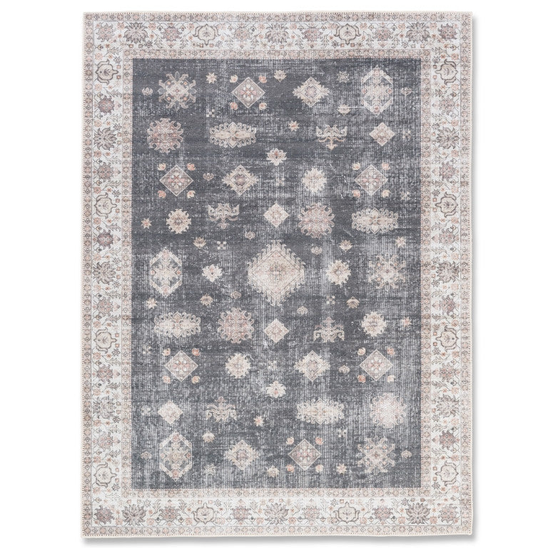 Aura Traditional Rug - 9' x 12' - Charcoal/Cream