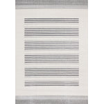 Claremont Sleek Modern Lines Area Rug - 7' X 10' - White/Grey