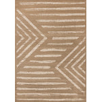 Functional Contemporary Lines Area Rug - 5' X 8' - Brown/Cream