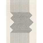 Functional Modern Soundwaves Area Rug - 5' X 8' - White/Black
