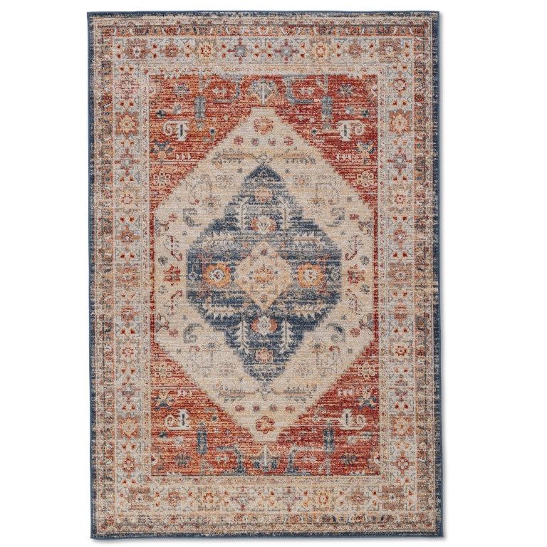 Salsa Medallion Outdoor Rug - 8' x 10' - Red/Blue
