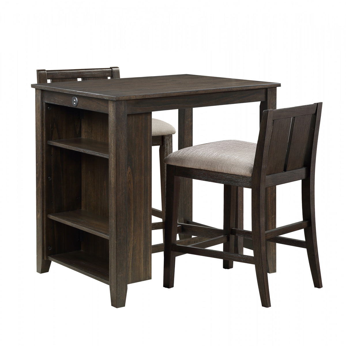 Giorno Counter-Height Dining Room Package - Brown Cherry - 3-Piece Set