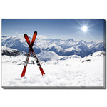 Waiting at the Peak Wall Art - White/Blue - 30 X 45