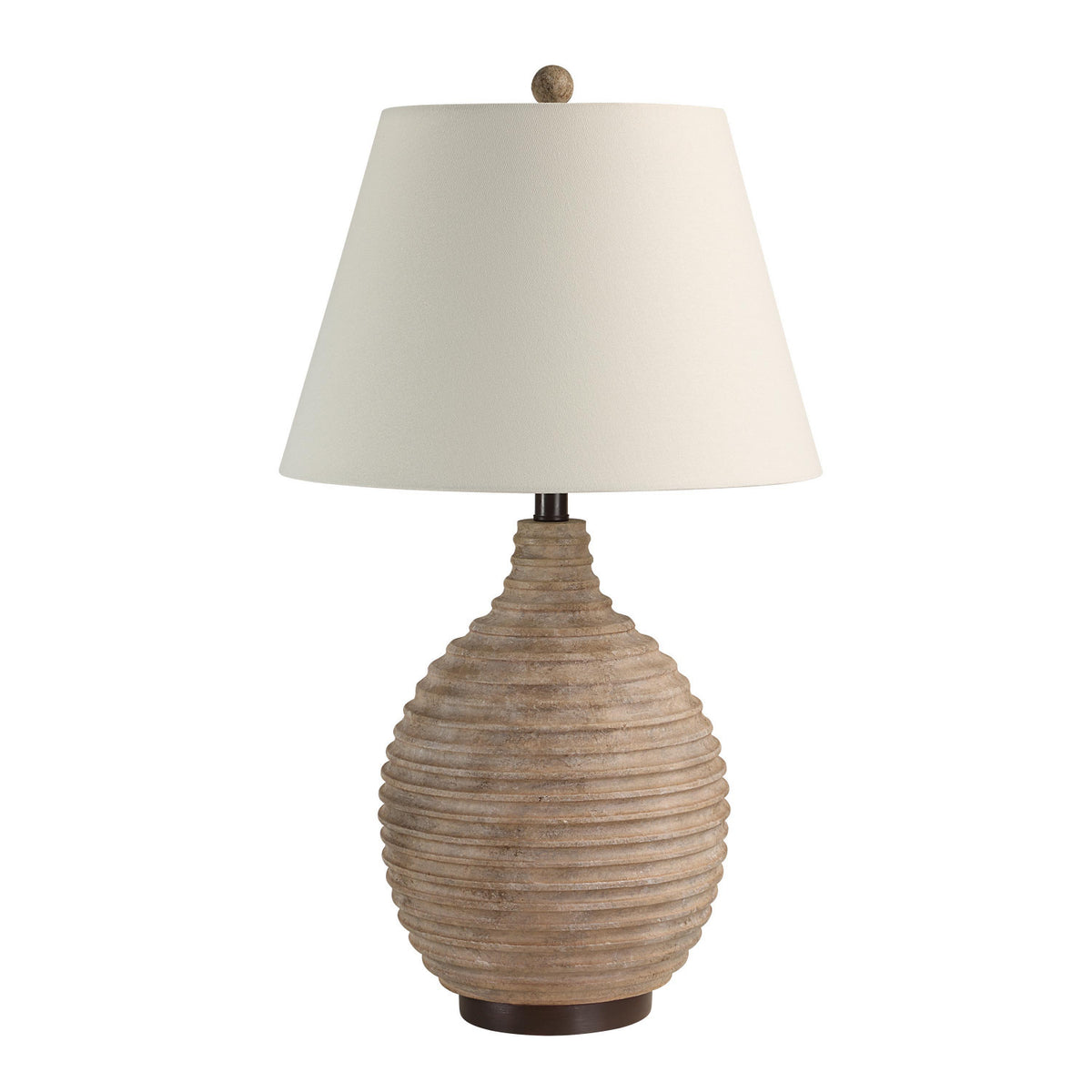 Cleo Table Lamp - Textured Brown/Ivory