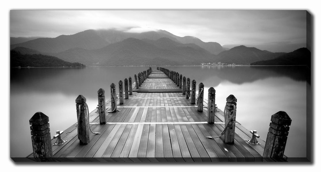 Dock to Nowhere Wall Art - Grey/Black - 30 X 60