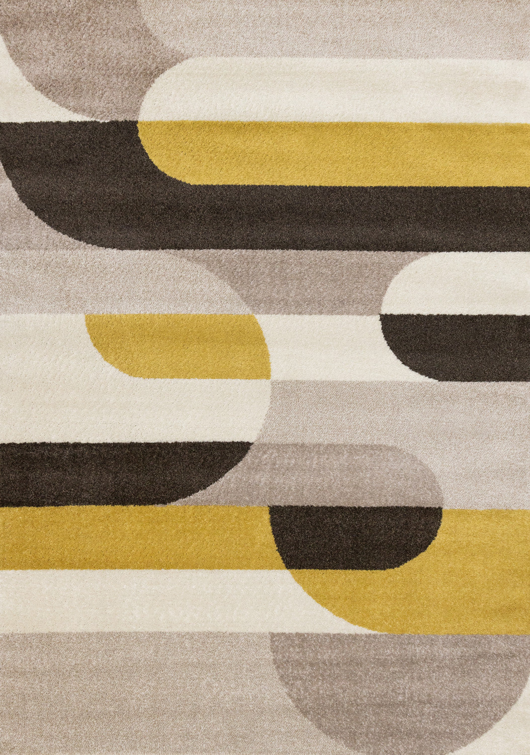 Maui Contemporary Geometric Area Rug - 8' X 11' - Cream/Yellow