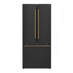 Forno Gallipoli 31" 17.5 Cu.Ft. Black French Door Refrigerator with Ice Maker - FFFFD1974-31BLK