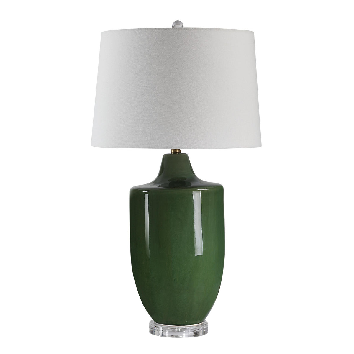 Fleur Table Lamp - Crackled Olive Green