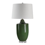 Fleur Table Lamp - Crackled Olive Green