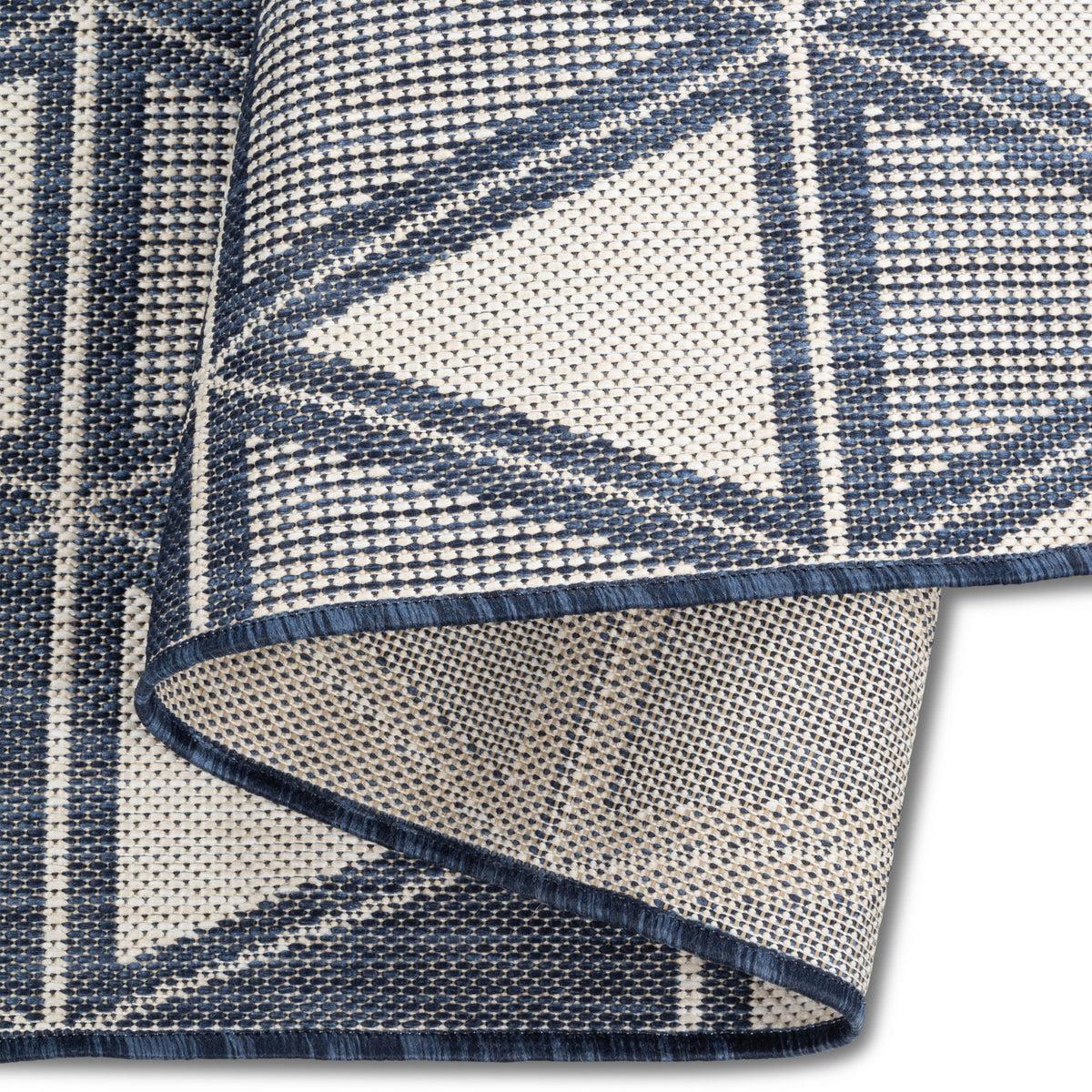 Cabana Triangles Indoor/Outdoor Rug - 8' x 10' - Blue