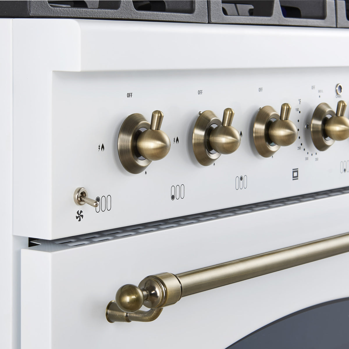 Forno Antico 36" White Freestanding Gas Range (4.5 Cu. Ft.) - FFSGS6219-36WHT