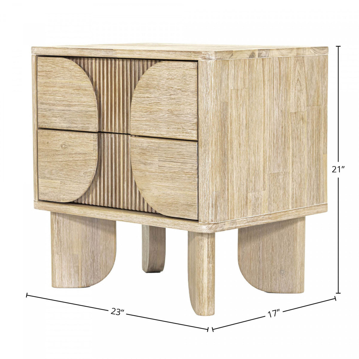 Lofva Night Table - Light Brown/Beige