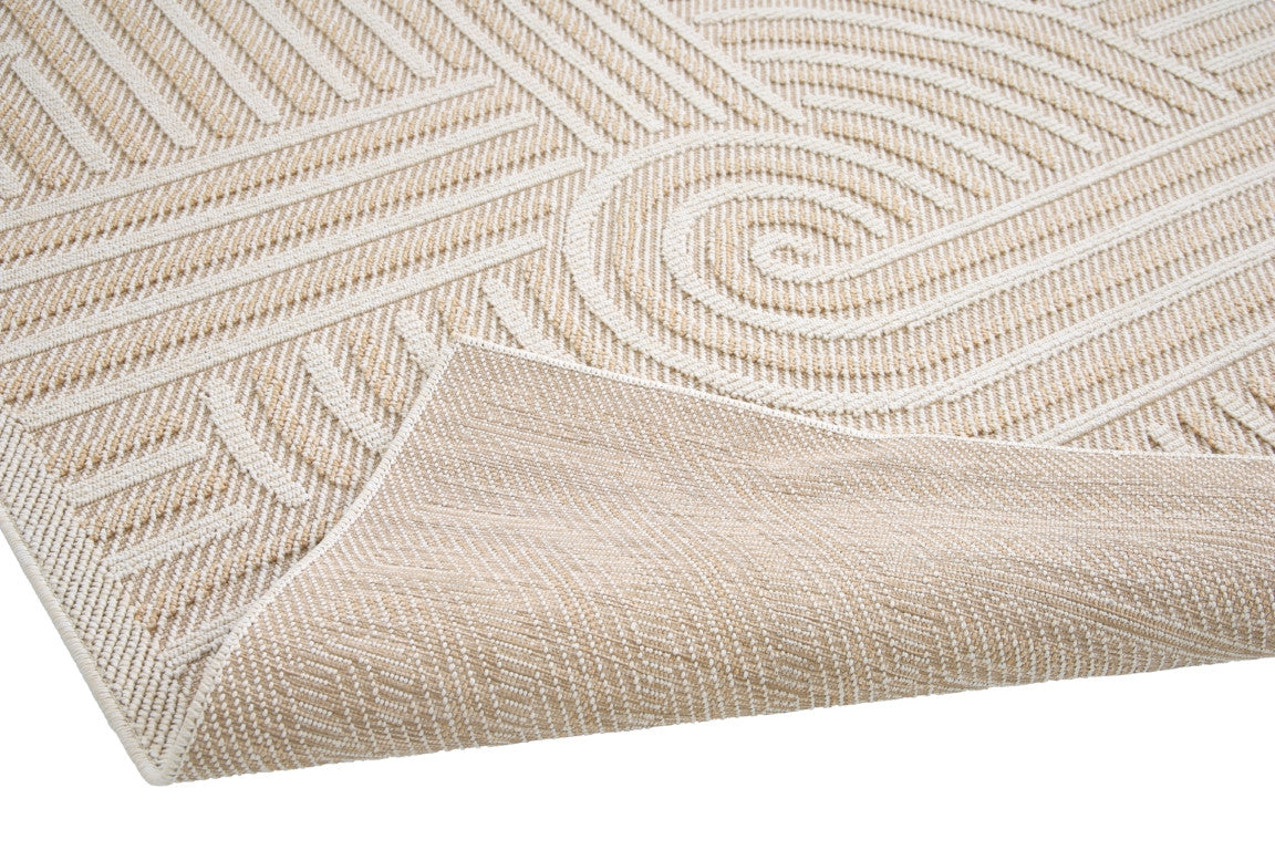 Assia Curves Outdoor Rug - 9' x 12' - Beige
