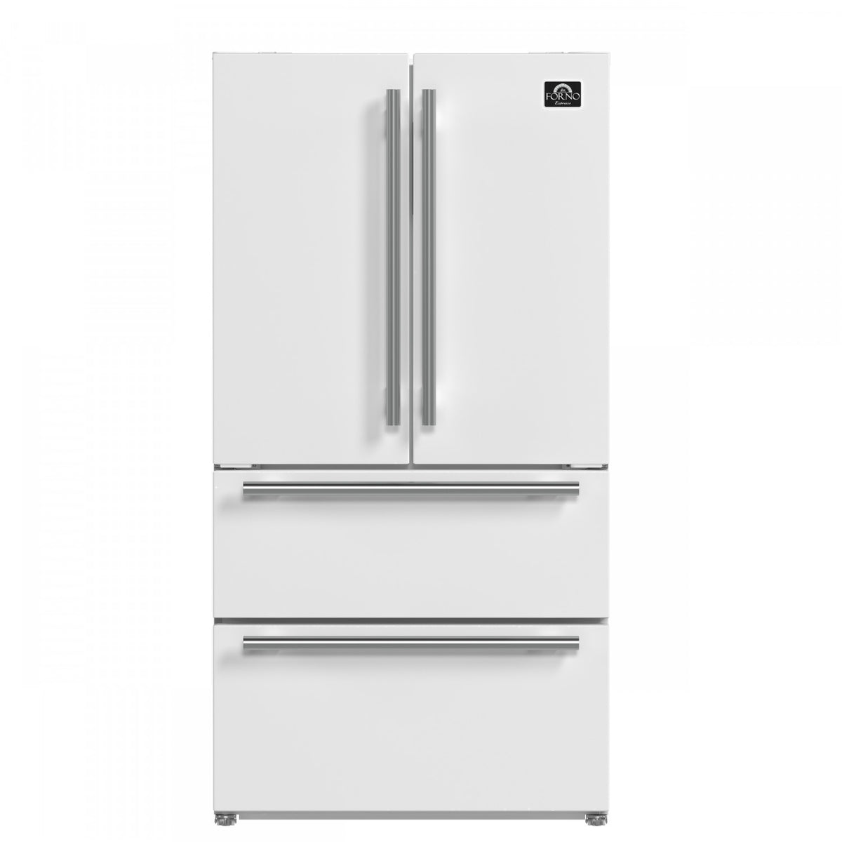 Forno Moena 36" 19.2 Cu.Ft. White Counter-Depth French Door Refrigerator with Ice Maker - FFRBI1820-36WHT