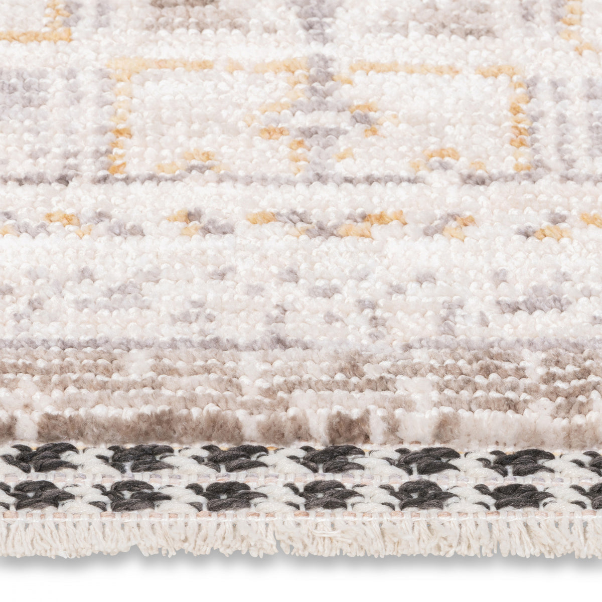 Poetic Bordered Rug - 8' x 10' - Antique White/Brown