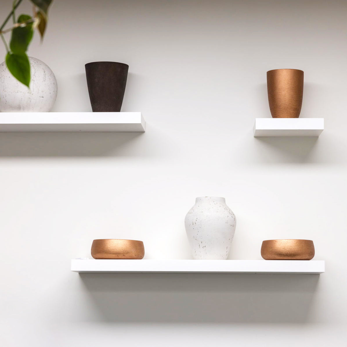 Stravik Small Tapered Planter - Metallic Bronze