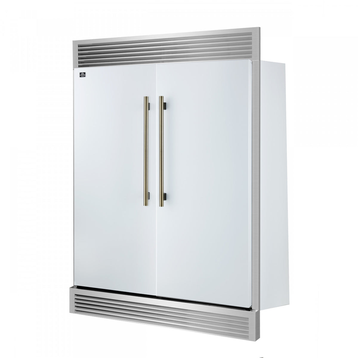 Forno Maderno 60" White 2-piece Built-In Convertible Refrigerator/Freezer (27.2 Cu. Ft.) - FFFFD1722-60SG-WHT