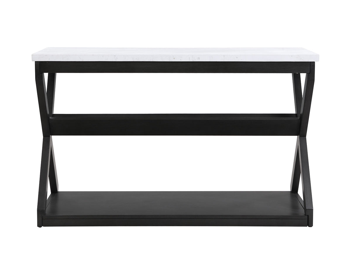 Hadyn Sofa Table - Marble & Dark Grey