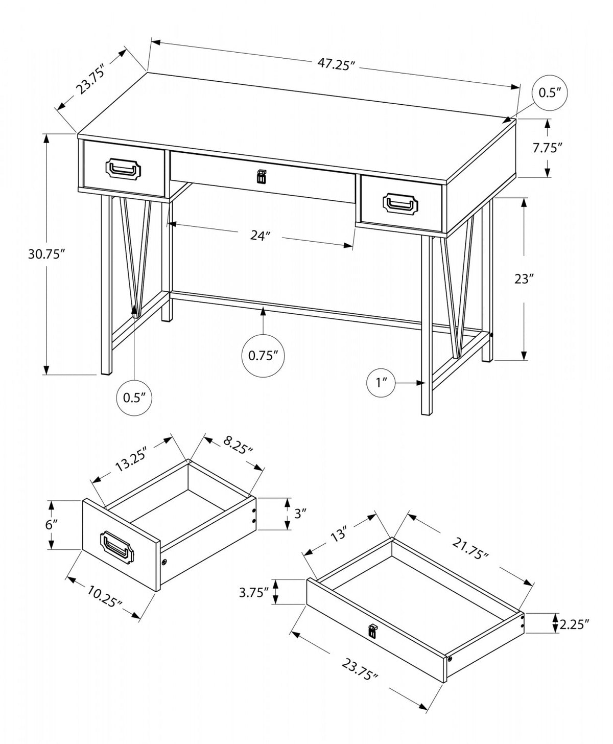 Zava Desk - Taupe
