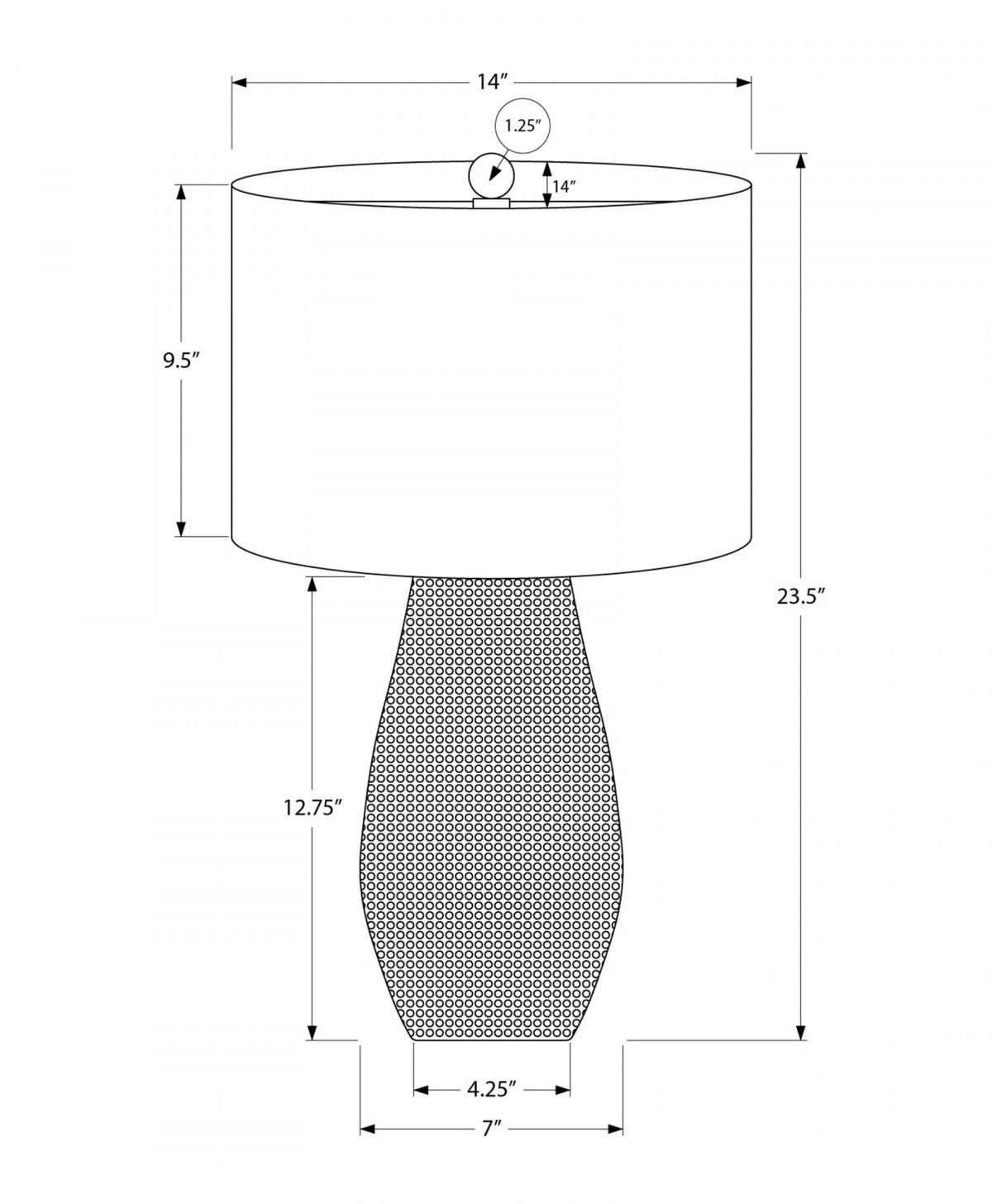 Savoy Table Lamp - Grey
