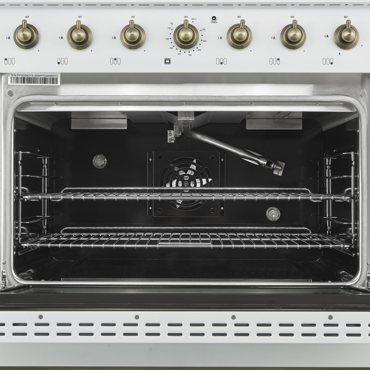 Forno Antico 36" White Freestanding Gas Range (4.5 Cu. Ft.) - FFSGS6219-36WHT