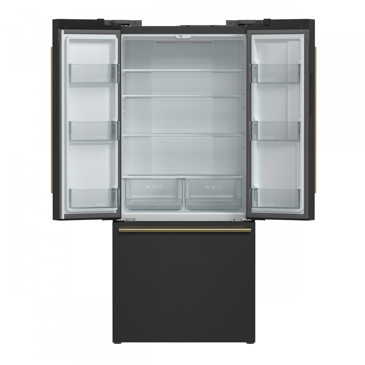 Forno Gallipoli 31" 17.5 Cu.Ft. Black French Door Refrigerator with Ice Maker - FFFFD1974-31BLK