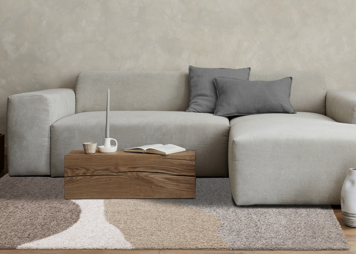 Misha Soft Modern Area Rug - 5' X 8' - Grey/Taupe