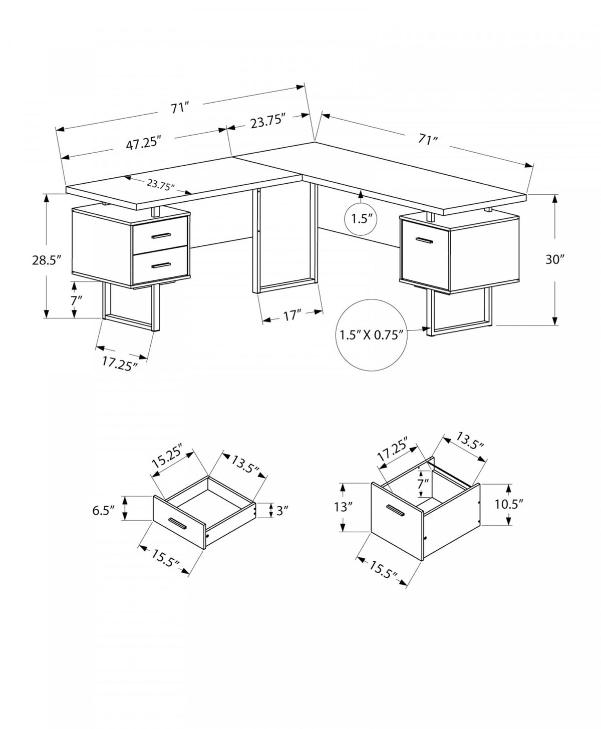 Jaska Desk - White