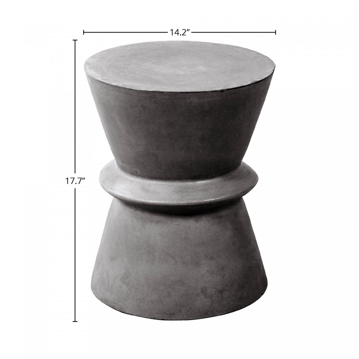 Gavrin Hourglass Side Table - Dark Grey