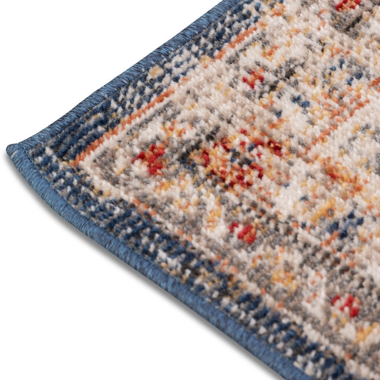 Salsa Medallion Outdoor Rug - 8' x 10' - Red/Blue