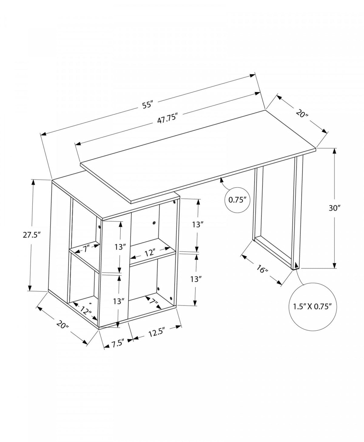 Arken Desk - White