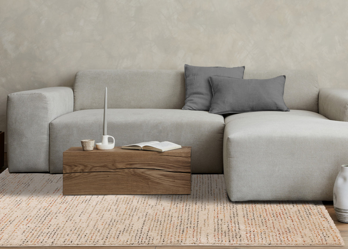 Halle Casual Contemporary Abstract Area Rug - 8' X 11' - Cream/Terra