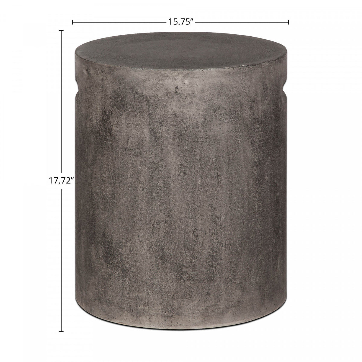 Gavrin Round Side Table With Handle - Dark Grey