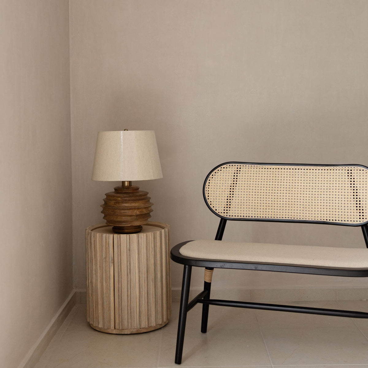 Humbach Side Table - White Washed Natural