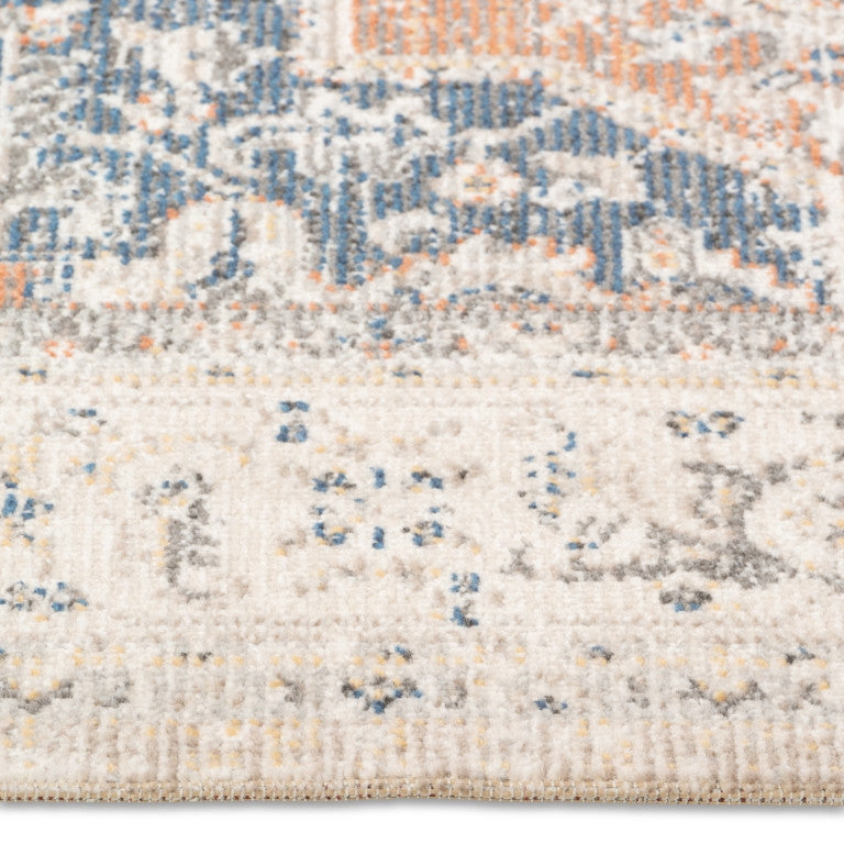 Salsa Medallion Outdoor Rug - 6' x 9' - Orange/Blue