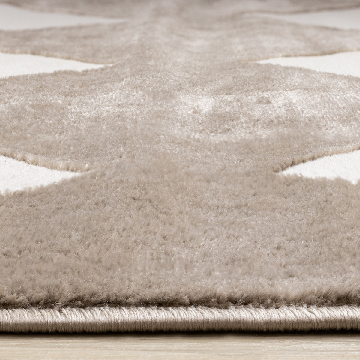 Logan Modern Diamonds Area Rug - 8' X 11' - Brown/Cream
