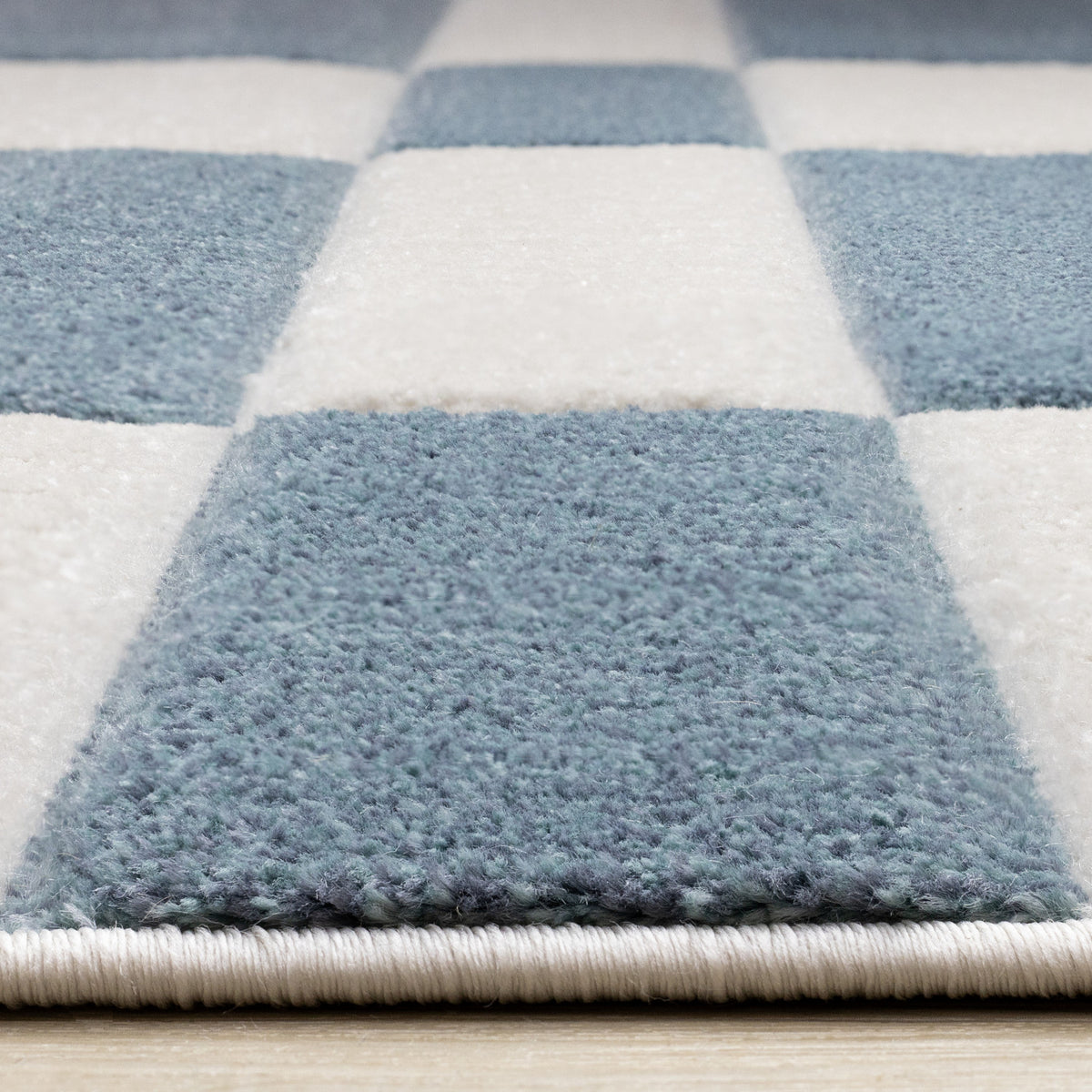 Finley Modern Geometric Area Rug - 5' X 8' - Blue/White